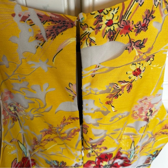 Anthropologie Vineet Bahl Varennes Women’s Yellow Floral Formal Maxi Dress 10 - Picture 9 of 12